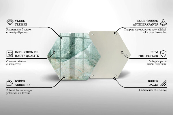 Tagliere in vetro Struttura in pietra