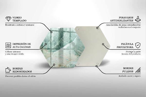 Tagliere in vetro Struttura in pietra