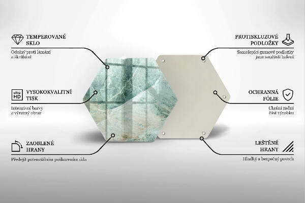 Tagliere in vetro Struttura in pietra