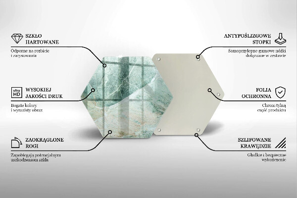 Tagliere in vetro Struttura in pietra