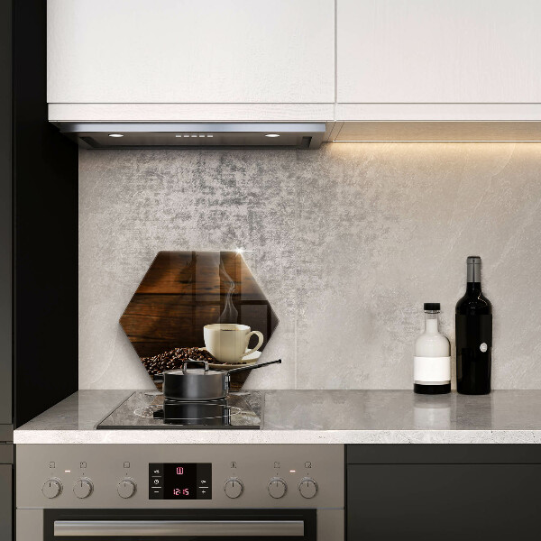 Tagliere in vetro Tazzina da caffè in legno