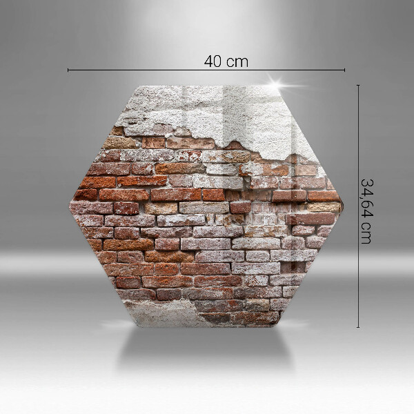 Tagliere in vetro Vecchio muro di mattoni e cemento