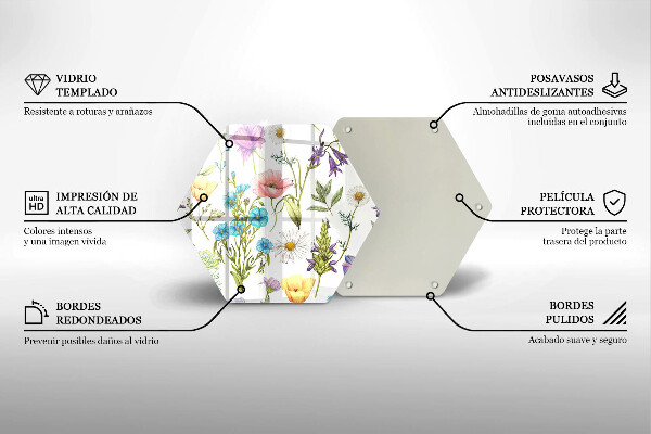 Tagliere in vetro Illustrazione dei fiori