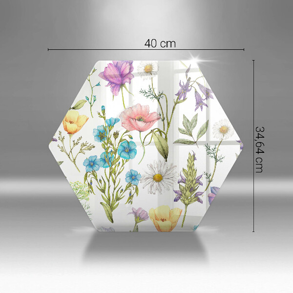 Tagliere in vetro Illustrazione dei fiori