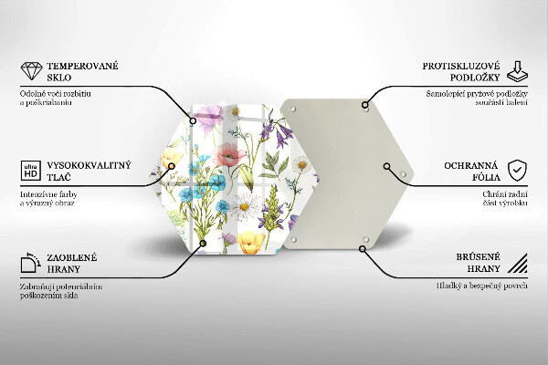 Tagliere in vetro Illustrazione dei fiori