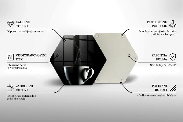 Tagliere in vetro Una tazza di tè