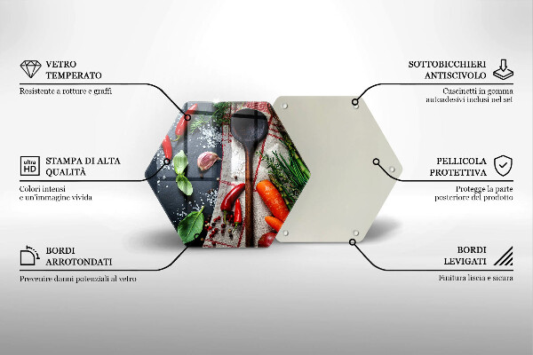 Tagliere in vetro Cibo da cucina