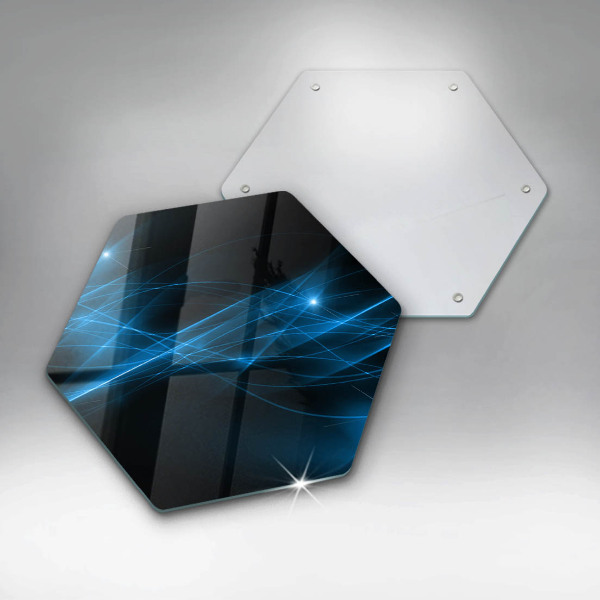 Tagliere in vetro Fumo blu astratto