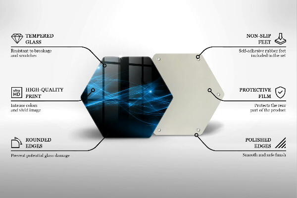 Tagliere in vetro Fumo blu astratto