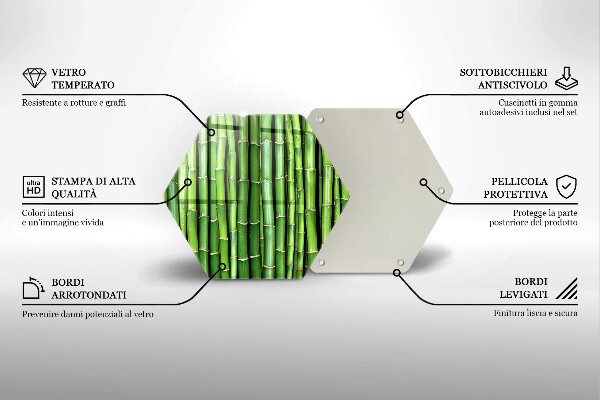 Tagliere in vetro Bambù della natura