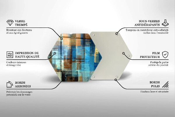 Tagliere in vetro Sfondo dipinto