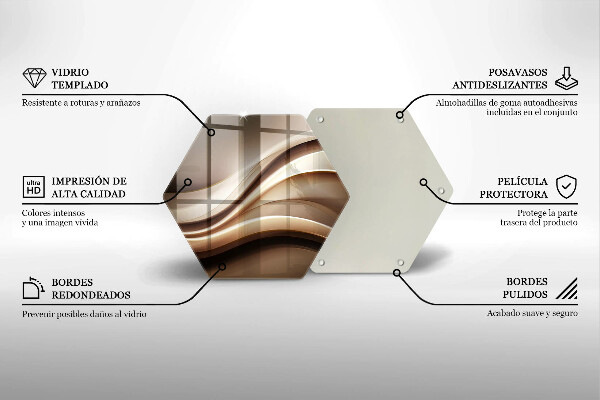 Tagliere in vetro Linee delicate di astrazione