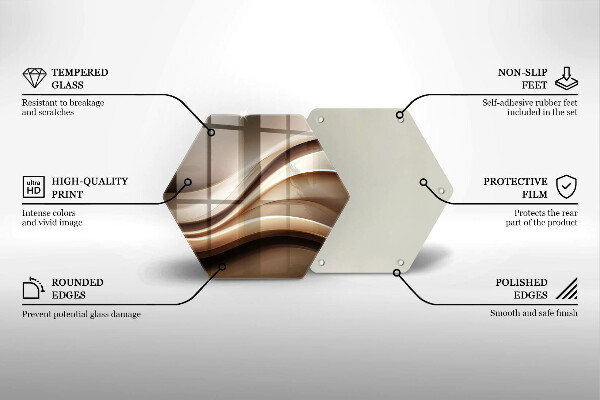 Tagliere in vetro Linee delicate di astrazione