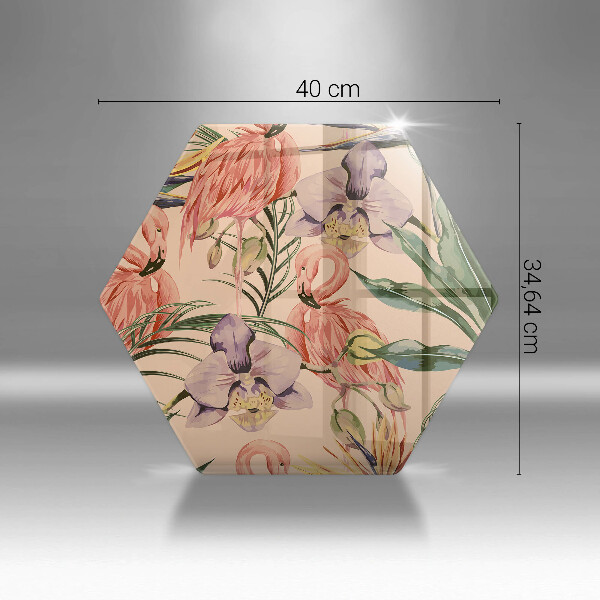 Tagliere in vetro Illustrazione dei fenicotteri