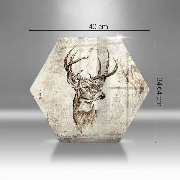 Tagliere in vetro Illustrazione degli animali dei cervi