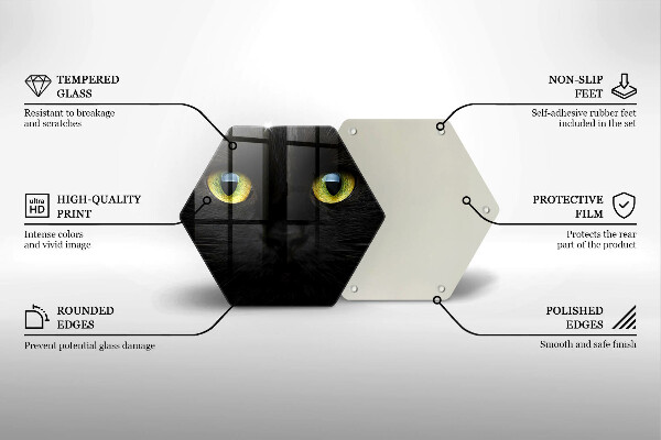 Tagliere in vetro Occhi di gatto animale