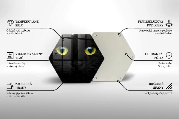 Tagliere in vetro Occhi di gatto animale