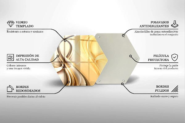 Tagliere in vetro Astrazione del fumo