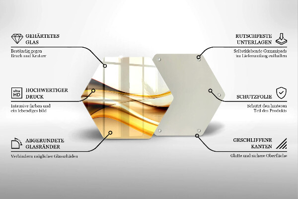 Tagliere in vetro Linee di fumo astratte