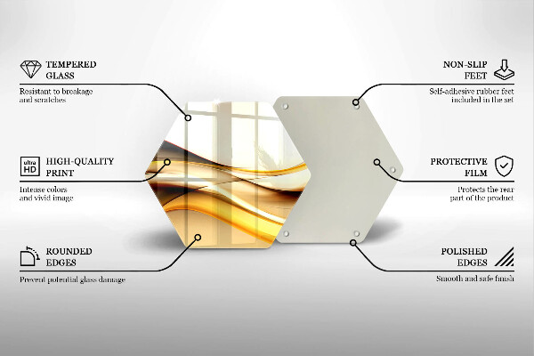 Tagliere in vetro Linee di fumo astratte