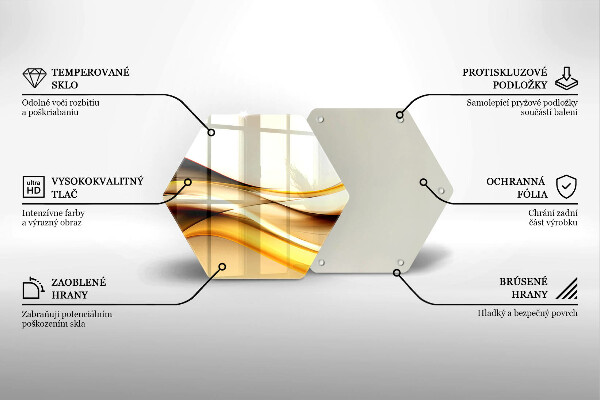 Tagliere in vetro Linee di fumo astratte