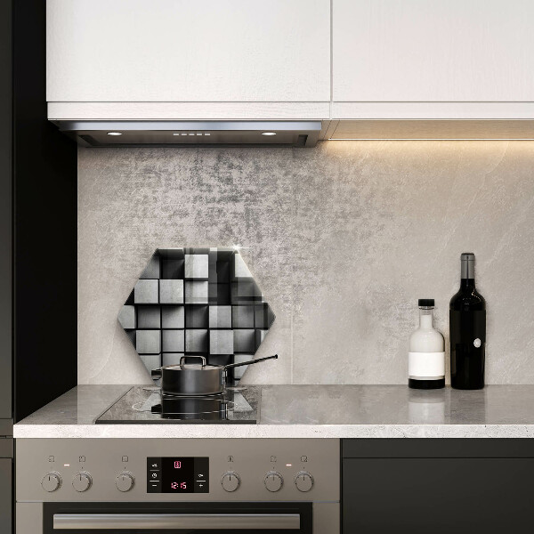 Tagliere in vetro Quadrati astratti 3D