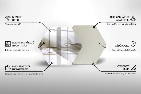 Tagliere in vetro Disegno di linee astratte