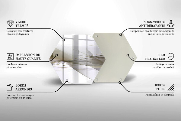 Tagliere in vetro Disegno di linee astratte
