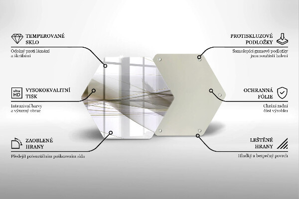 Tagliere in vetro Disegno di linee astratte