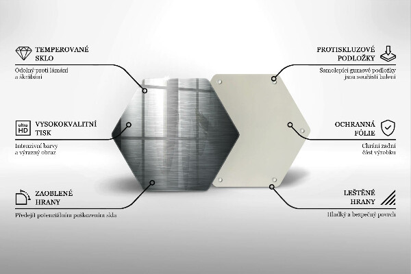 Tagliere in vetro Struttura del metallo