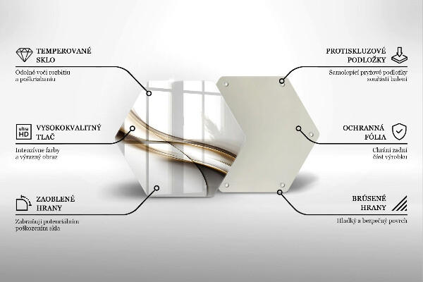 Tagliere in vetro Astrazione di linee morbide