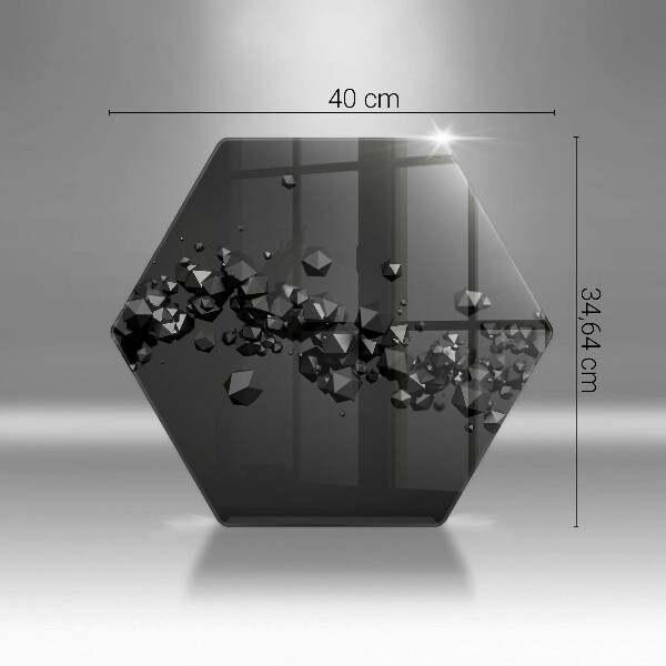 Tagliere in vetro Astrazione di forme 3D