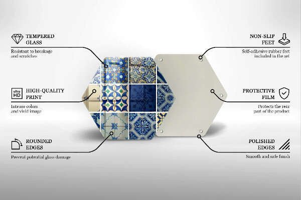 Tagliere in vetro Piastrelle decorative