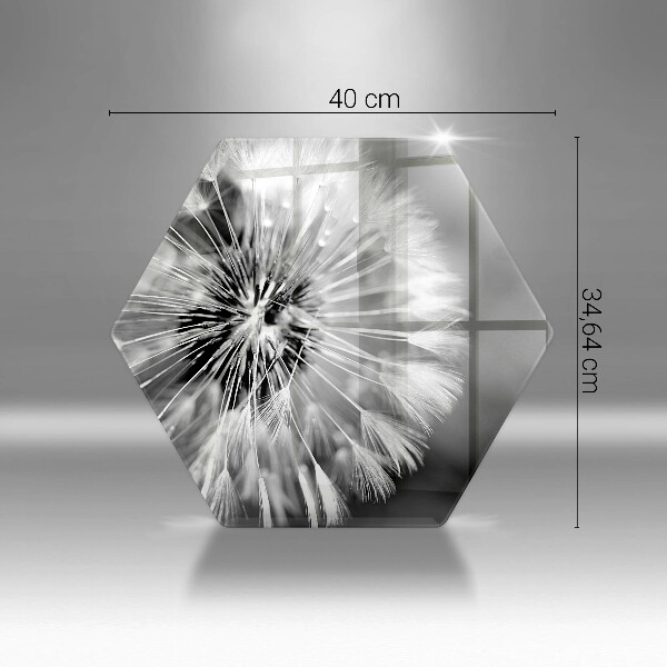 Tagliere in vetro Un delicato dente di leone