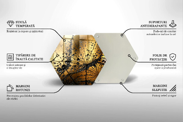 Tagliere in vetro Rugiada e denti di leone