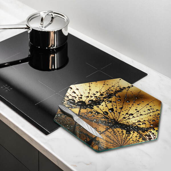 Tagliere in vetro Rugiada e denti di leone