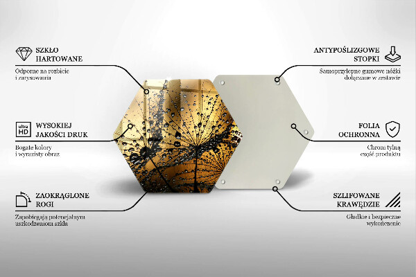 Tagliere in vetro Rugiada e denti di leone