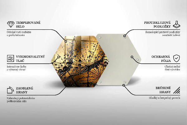 Tagliere in vetro Rugiada e denti di leone
