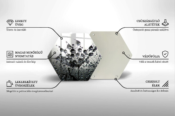 Tagliere in vetro Denti di leone e rugiada