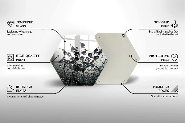 Tagliere in vetro Denti di leone e rugiada