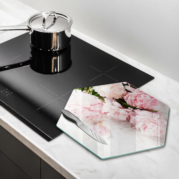 Tagliere in vetro Delicati fiori di rose