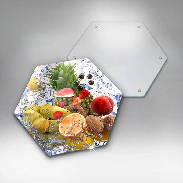 Tagliere in vetro Frutta succosa e acqua