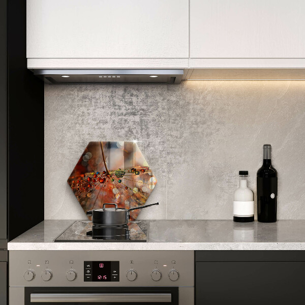 Tagliere in vetro Dente di leone bagnato