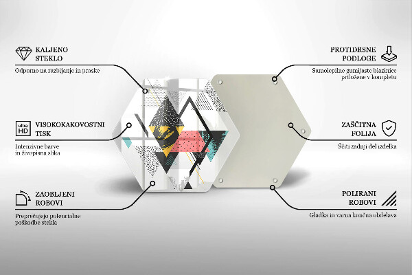 Tagliere in vetro Triangoli astratti