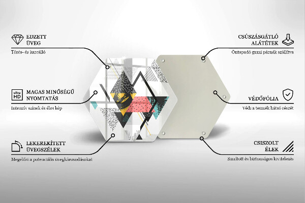 Tagliere in vetro Triangoli astratti