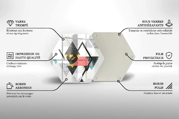 Tagliere in vetro Triangoli astratti