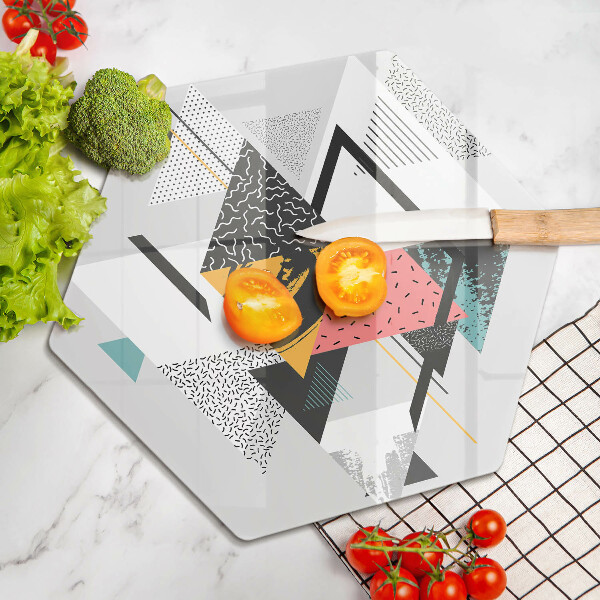 Tagliere in vetro Triangoli astratti