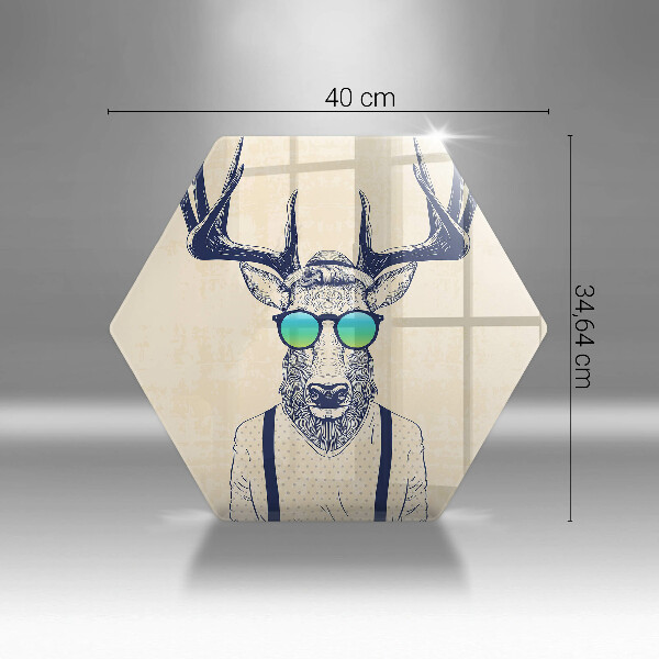 Tagliere in vetro Illustrazione dell'uomo dei cervi