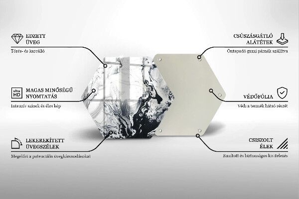 Tagliere in vetro Astrazione dell'inchiostro