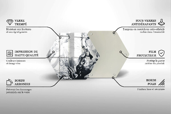 Tagliere in vetro Astrazione dell'inchiostro